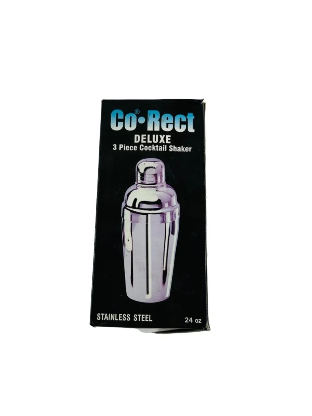 Vintage Cocktail Shaker Stainless Steel 3 pc Set 24oz Vintage Co-Rect Brand NEW